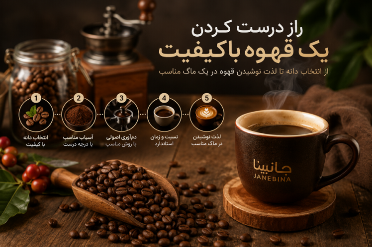 راز درست کردن یک قهوه باکیفیت؛ از انتخاب دانه تا لذت نوشیدن قهوه در یک ماگ مناسب